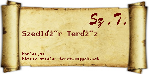 Szedlár Teréz névjegykártya